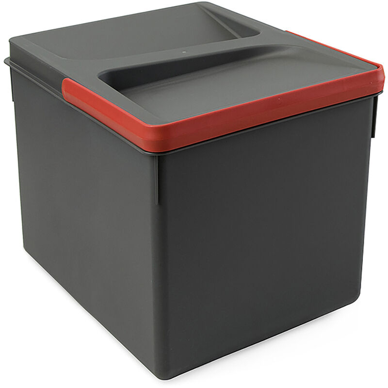 foto del prodotto contenitore per la raccolta differenziata recycle altezza recycle 216 mm, 1x12 lt, grigio antracite tecnoplastica emuca