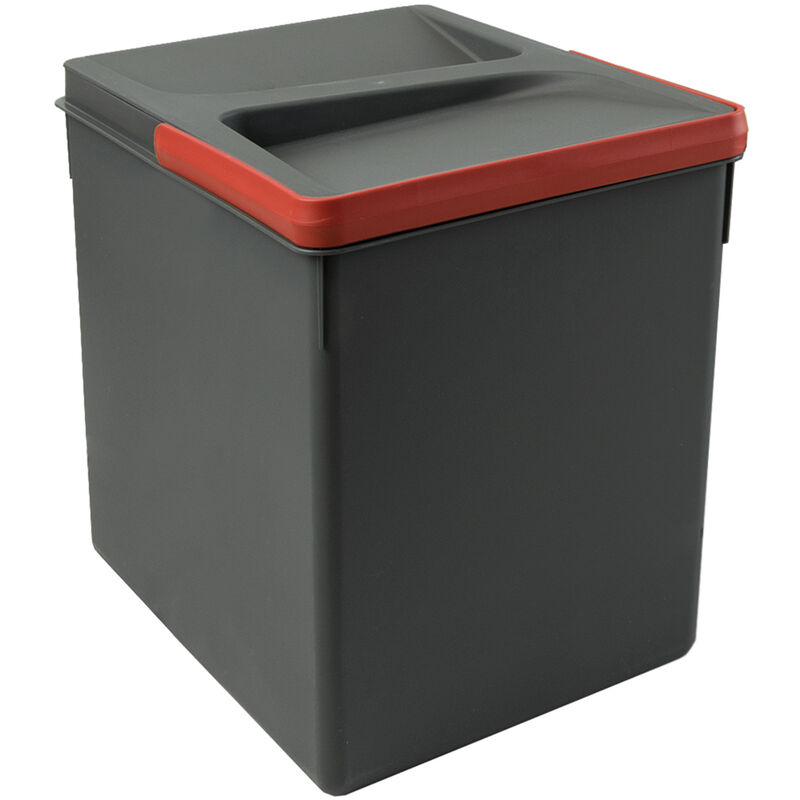 foto del prodotto contenitore per la raccolta differenziata recycle altezza recycle 266 mm, 1x15 lt, grigio antracite tecnoplastica emuca