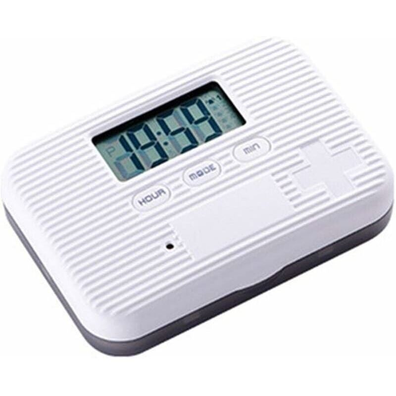 foto del prodotto contenitore per medicinali con promemoria elettronico intelligente, contenitore per pillole, allarme e gestore di pillole grigio 