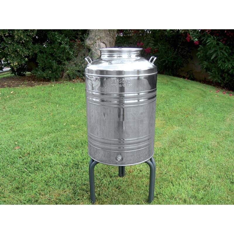 foto del prodotto contenitore per olio, in acciaio inox, predisposto per rubinetto 1 2, capacit 50 lt