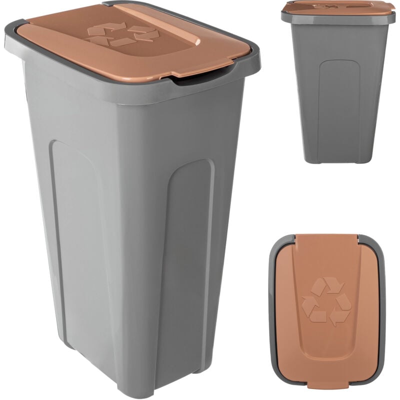 foto del prodotto contenitore per rifiuti kadax per la segregazione, bidone della spazzatura da 30 litri con coperchio