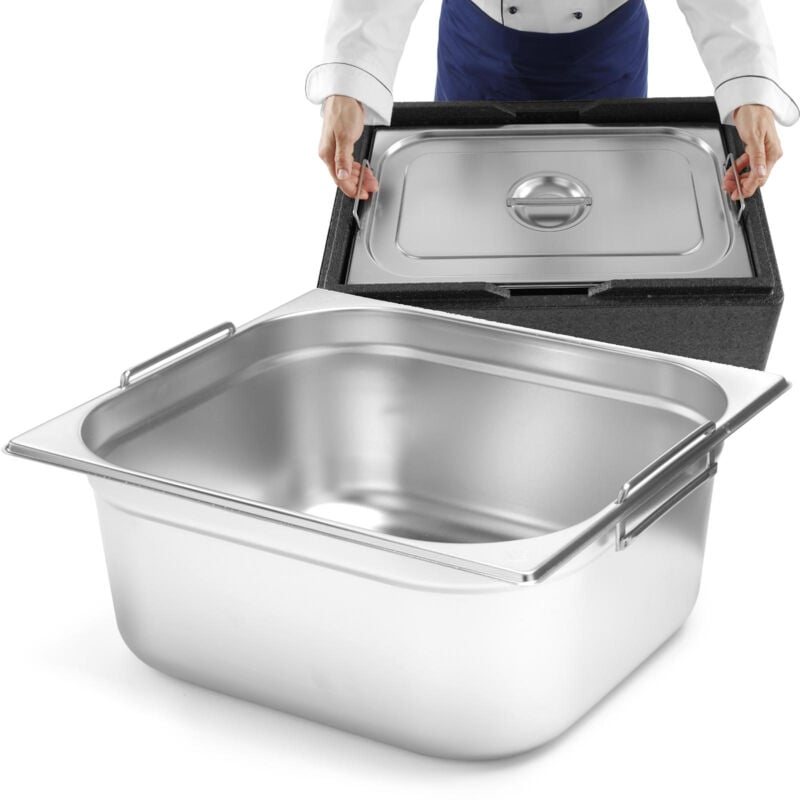 foto del prodotto contenitore per ristorazione gn 1 2 con manici a scomparsa 325x265x150mm 9,5 l hendi 817346