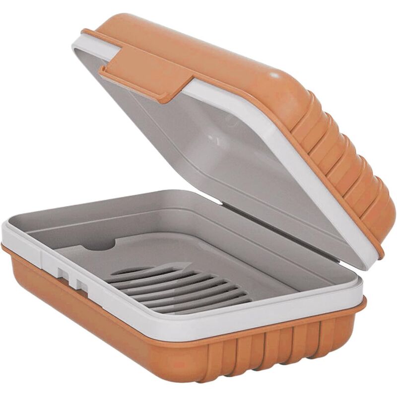 foto del prodotto contenitore per sapone da viaggio, portasapone con coperchio, custodia per sapone da viaggio portatile, portasapone impermeabile da viaggio, adatto