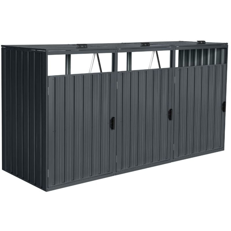foto del prodotto contenitore per spazzatura a tre porte cubo 3x 240l quantit 3 home deluxe