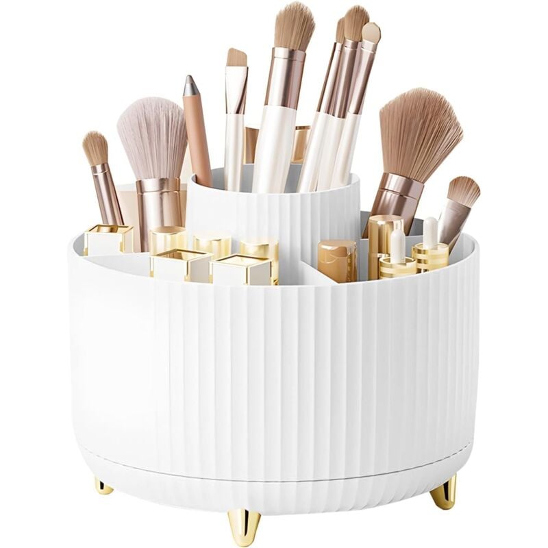 foto del prodotto contenitore per trucchi, organizer per cosmetici, organizer per toeletta, organizer per pennelli da trucco, organizer girevole per trucco, organizer