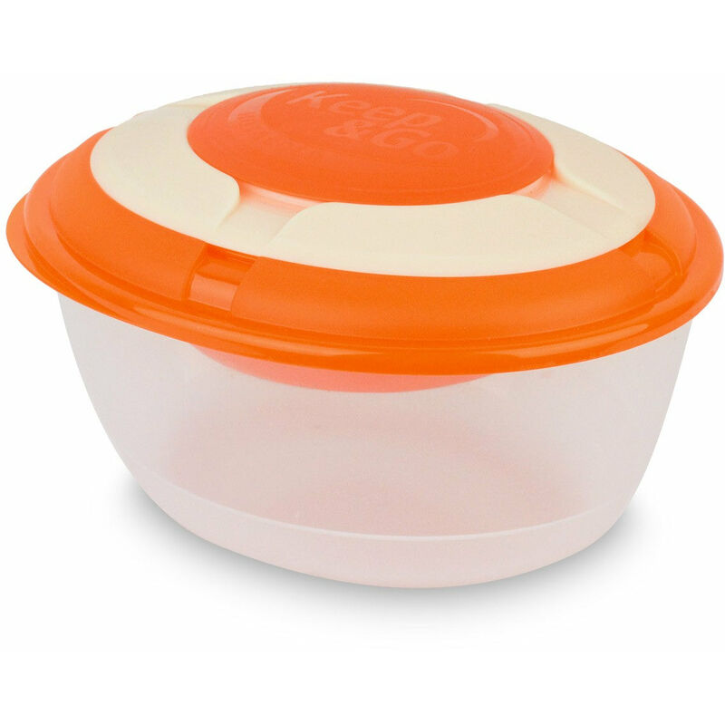 foto del prodotto contenitore porta pranzo con gel refrigerante clado freddo arancione