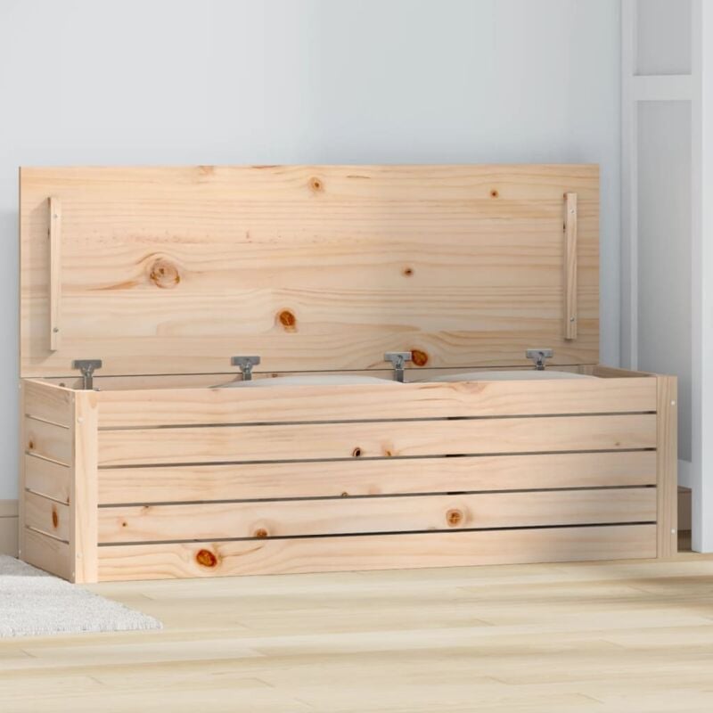 foto del prodotto contenitore portaoggetti 109x36,5x33 cm legno massello pino vidaxl