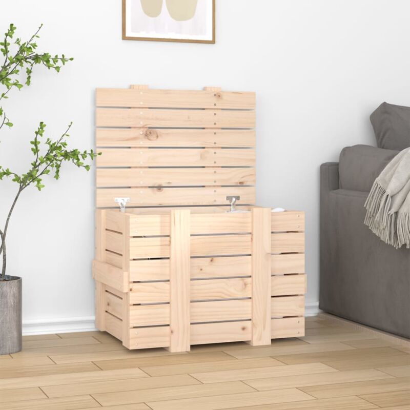 foto del prodotto contenitore portaoggetti 58x40,5x42 cm legno massello di pino vidaxl