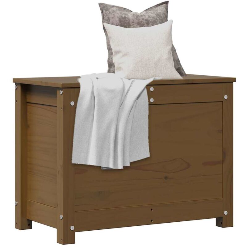foto del prodotto contenitore portaoggetti ambra 60x32x45,5cm legno massello pino vidaxl