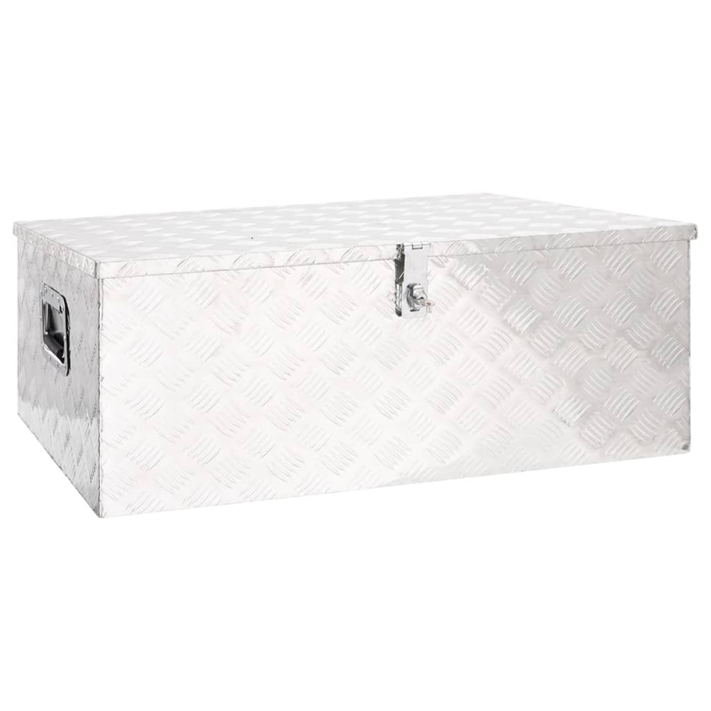 foto del prodotto contenitore portaoggetti argento 100x55x37 cm in alluminio