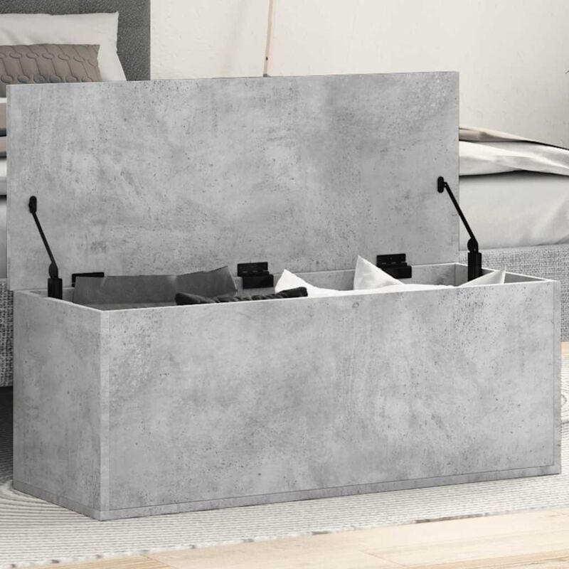 foto del prodotto contenitore portaoggetti grigio cemento 90x35x35cm truciolato vidaxl