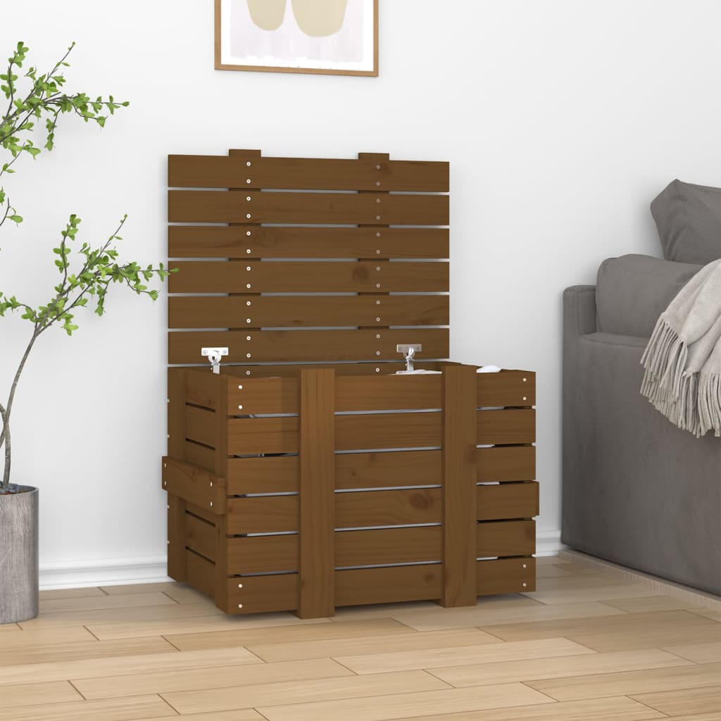 foto del prodotto contenitore portaoggetti miele 58x40,5x42cm legno massello pino