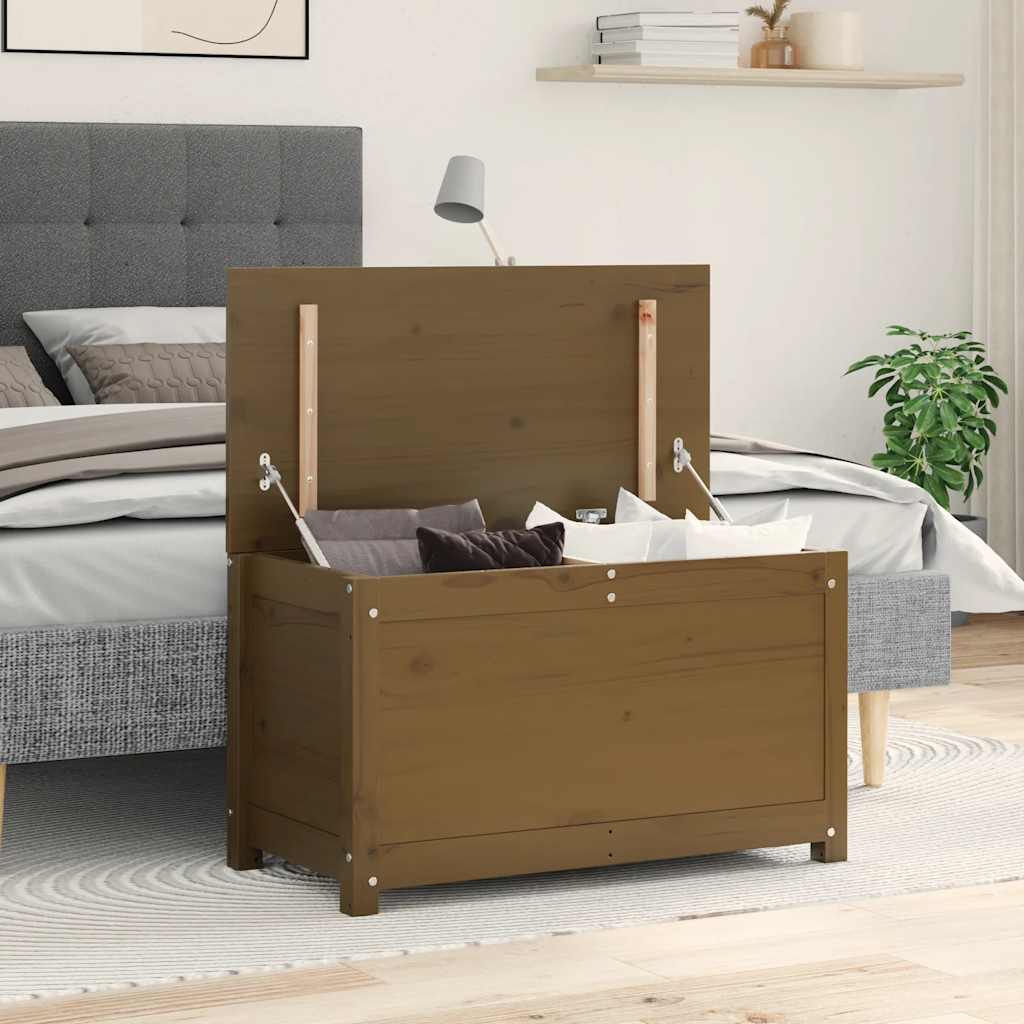 foto del prodotto contenitore portaoggetti miele 80x40x45,5cm legno massello pino cod mxl 62559
