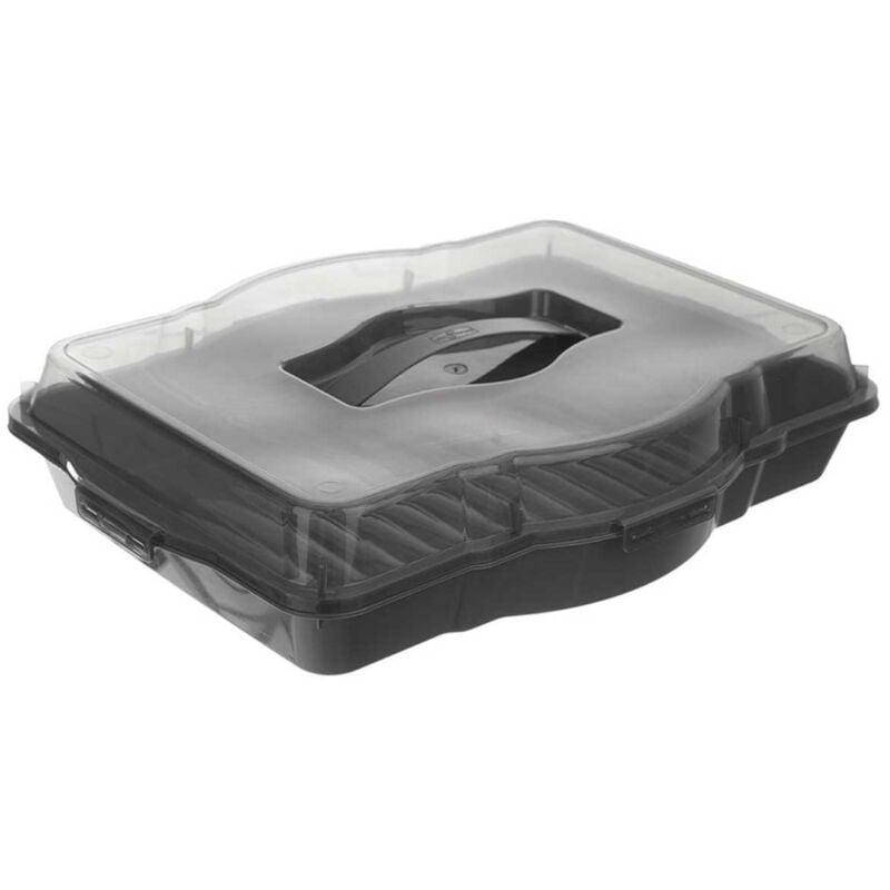 foto del prodotto contenitore portaoggetti rettangolare con clip e maniglie