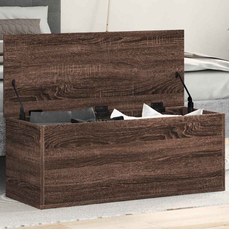 foto del prodotto contenitore portaoggetti rovere marrone 90x35x35 cm truciolato vidaxl
