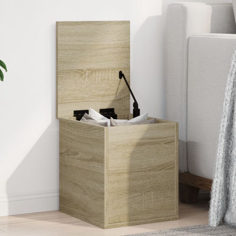 foto del prodotto contenitore portaoggetti rovere sonoma 30x35x35cm in truciolato vidaxl
