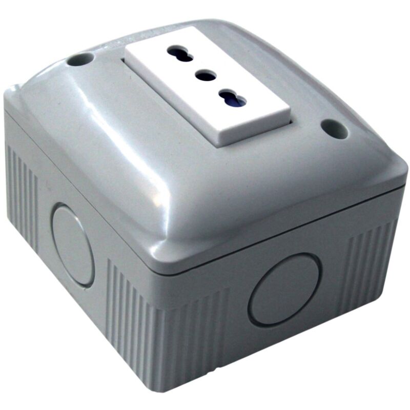 foto del prodotto contenitore protetto con presa bivalente electraline