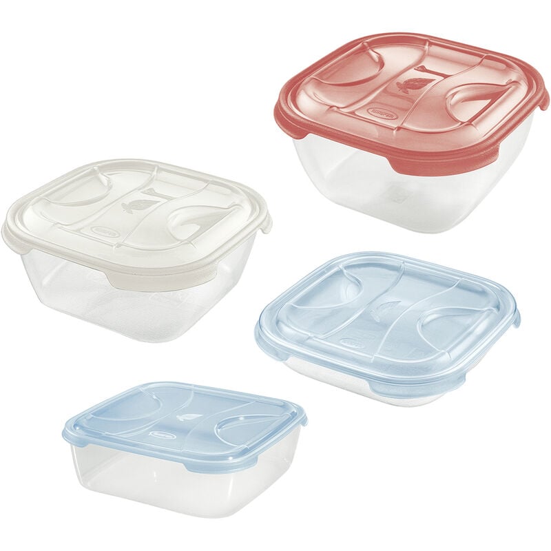 foto del prodotto contenitore quadro in plastica frigo box lt3 cm 19,5x19,5xh.14 acqua trasp.