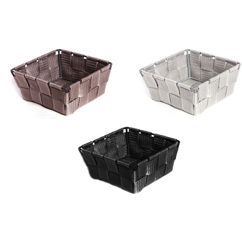 foto del prodotto contenitore rattan decorativo cestino portaoggetti 14x14x6 tinta unita, misura14x14x6coloregrigio