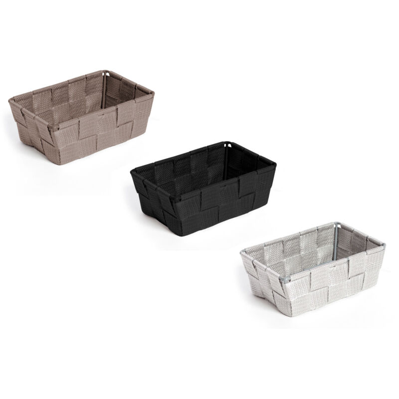 foto del prodotto contenitore rattan decorativo cestino portaoggetti 15x10x5 tinta unita, misura15x10x5coloregrigio