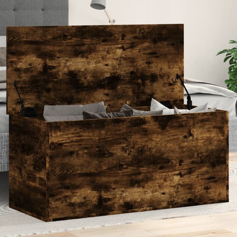 foto del prodotto contenitore rovere fumo 100x42x46 cm legno multistrato vidaxl