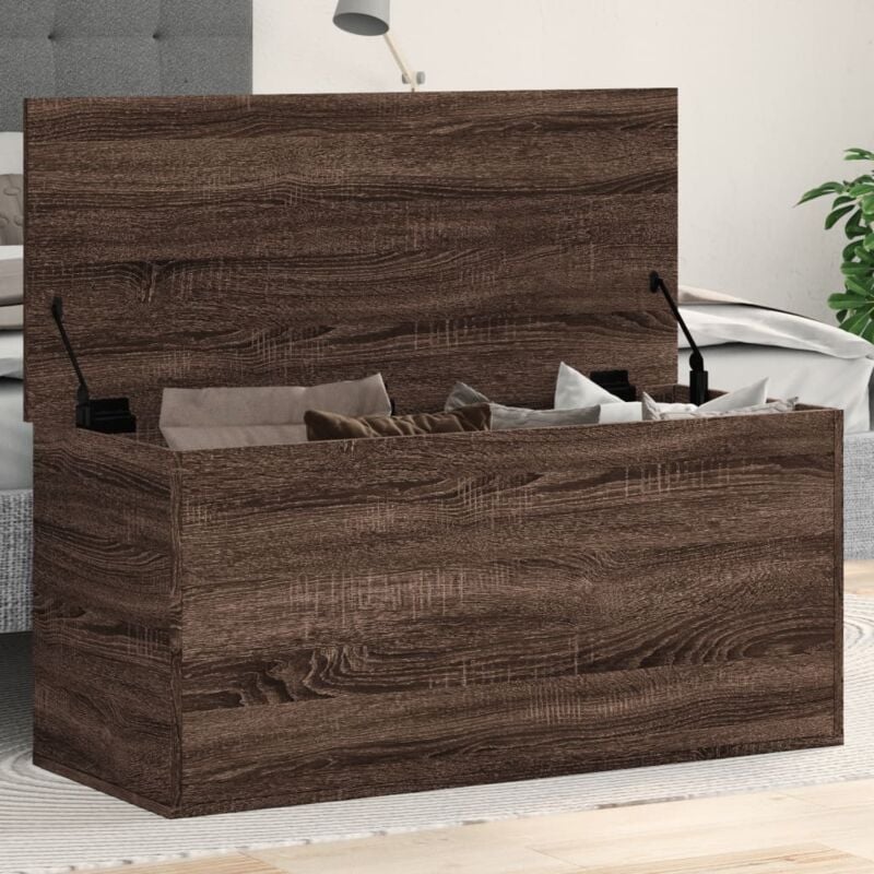 foto del prodotto contenitore rovere marrone 100x42x46 cm legno multistrato vidaxl