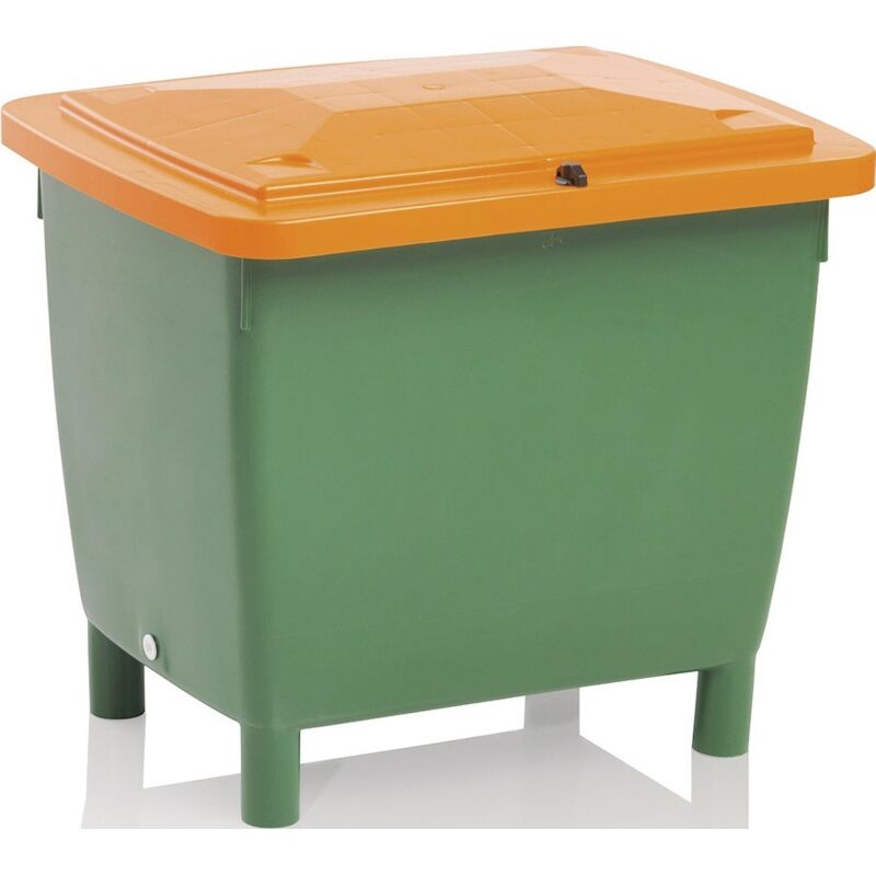 foto del prodotto contenitore sabbie l790xp605xh775mm 210l hd pe verde arancio senza scivolo di prelievo
