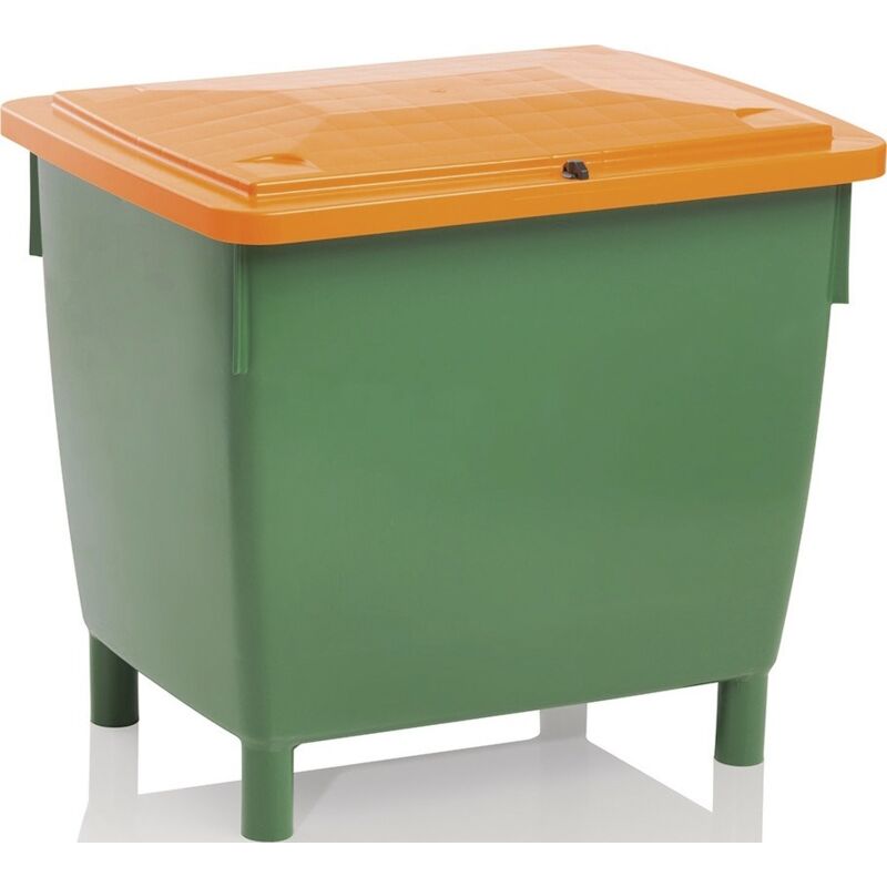 foto del prodotto contenitore sabbie l945xp725xh930mm 400l hd pe verde arancio senza scivolo di prelievo