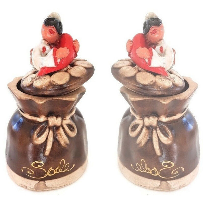 foto del prodotto contenitore sale elemento decorativo casa pulcinella portafortuna terracotta trade shop traesio