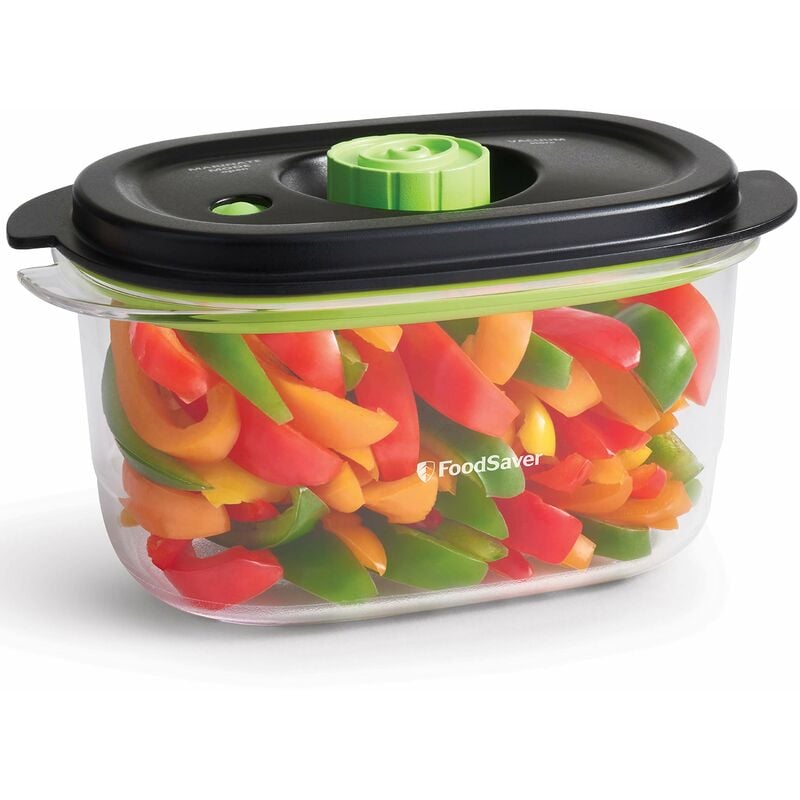 foto del prodotto contenitore salva freschezza per sottovuoto da 1.2 litri, con funzione marinatura, bpa free, indicatore del vuoto, trasparente foodsaver