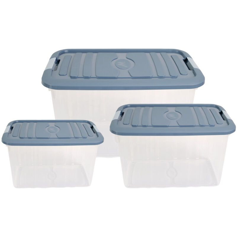 foto del prodotto contenitore salvaspazio everbox c coperchio clips rettangolare mis. xs s m mhome, m 