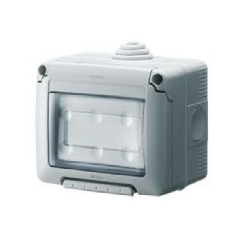 foto del prodotto contenitore stagno completo di pulsante 10a targa portanome gw27836 gewiss