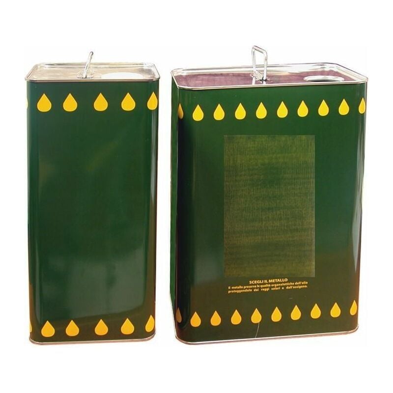 foto del prodotto contenitore tanica recipiente olio in latta lamiera da lt 1 completo di tappo