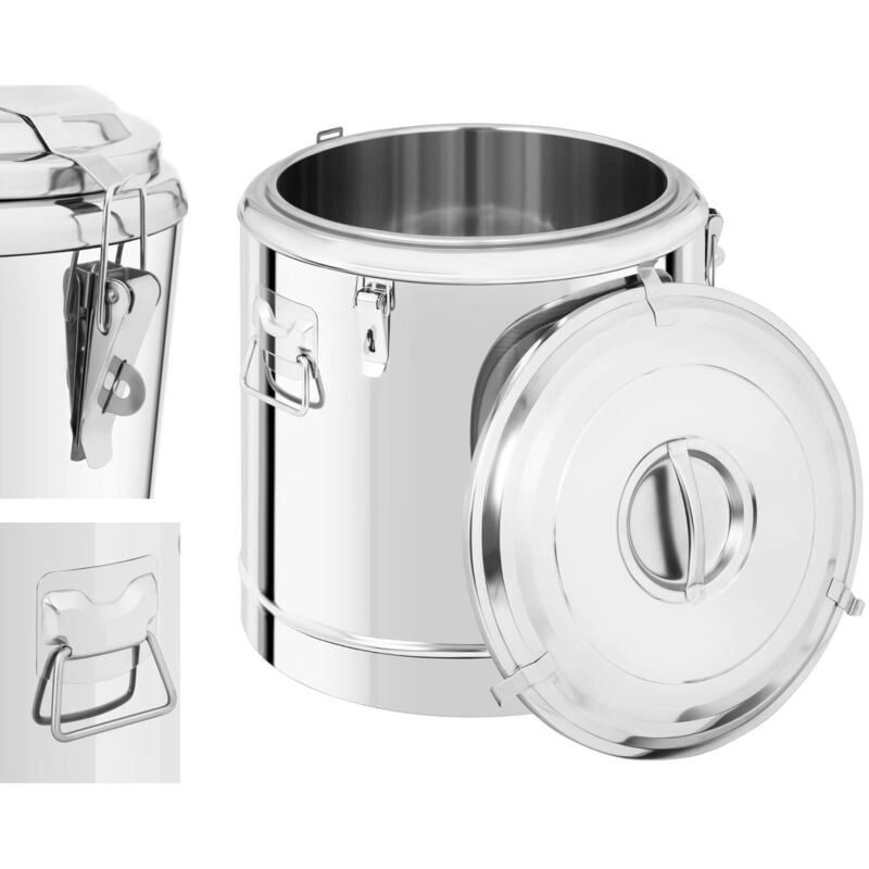 foto del prodotto contenitore termico acciaio inox thermos isolante trasporto alimenti bevande 50l