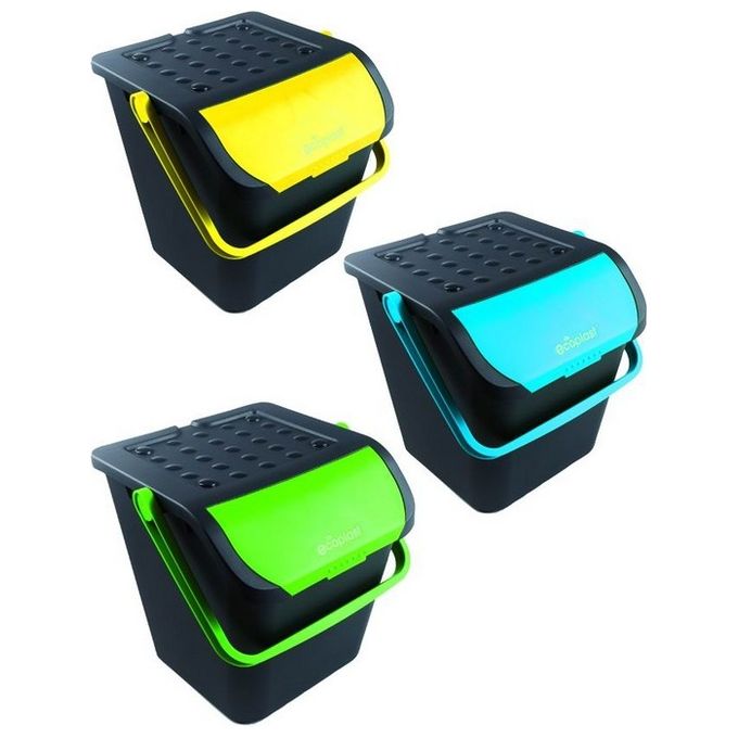 foto del prodotto contenitori differenziata ecologic giallo 35lt carta
