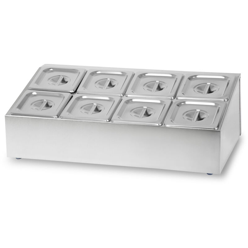 foto del prodotto contenitori per ingredienti 2 x 4 x 1 6 gn gastronorm, acciaio inox, profondit 100 mm, igienici, inossidabili, resistenti ai graffi, da 40 a