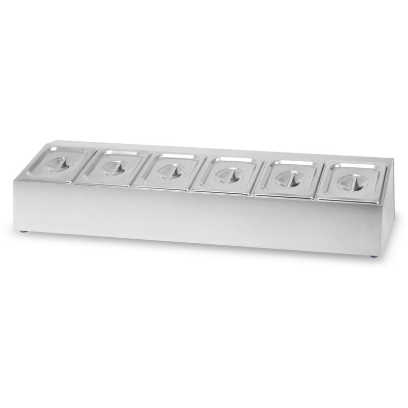 foto del prodotto contenitori per ingredienti 6 x 1 6 gn gastronorm, acciaio inox, profondit 100 mm, igienici, inossidabili, resistenti ai graffi, da 40 a 300 c,