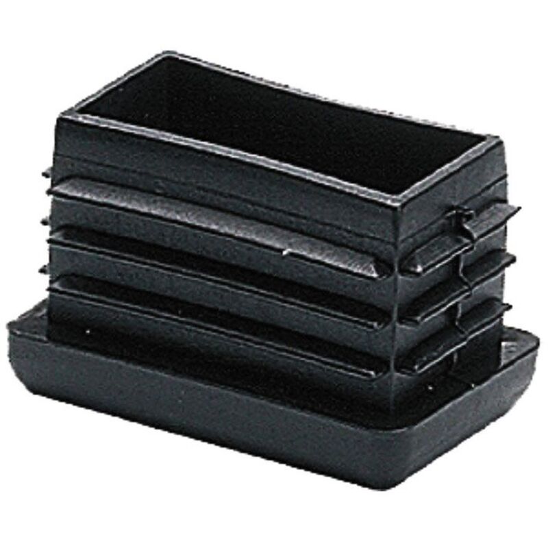 foto del prodotto contera tap terminal cnt04 polietilene nero rettangolare 10 x 40 x 17 mm 25 pz. - micel