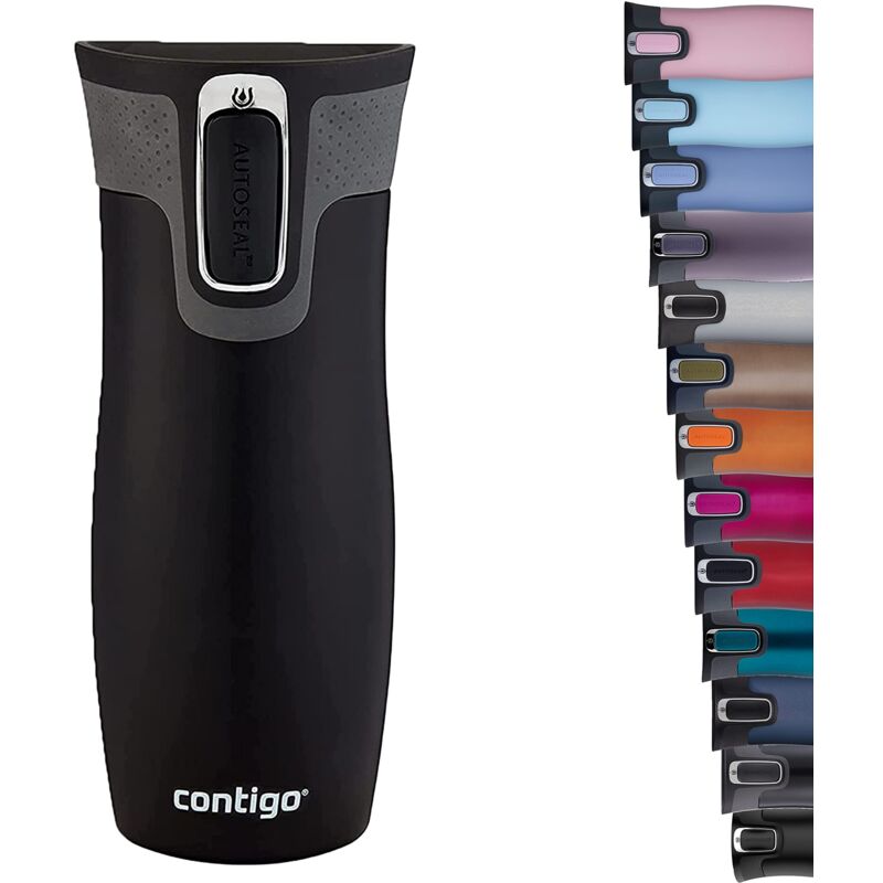 foto del prodotto contigo tazza termica west loop autoseal, tazza caff da viaggio in acciaio inossidabile, contenitore termico a tenuta stagna, con coperchio privo