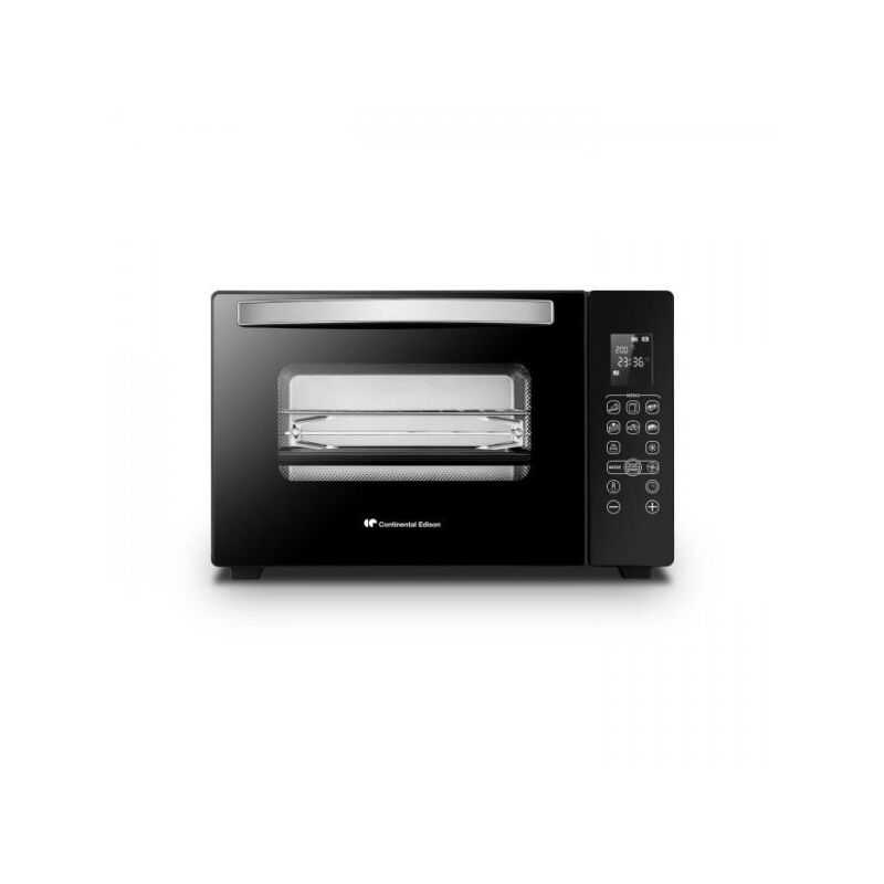foto del prodotto continental edison cemf38dig miniforno elettrico 38l nero 1600w girarrosto, convezione naturale