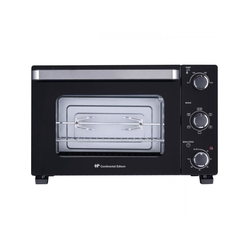foto del prodotto continental edison cemf46b3 miniforno elettrico 46l nero 1800w girarrosto, convezione naturale