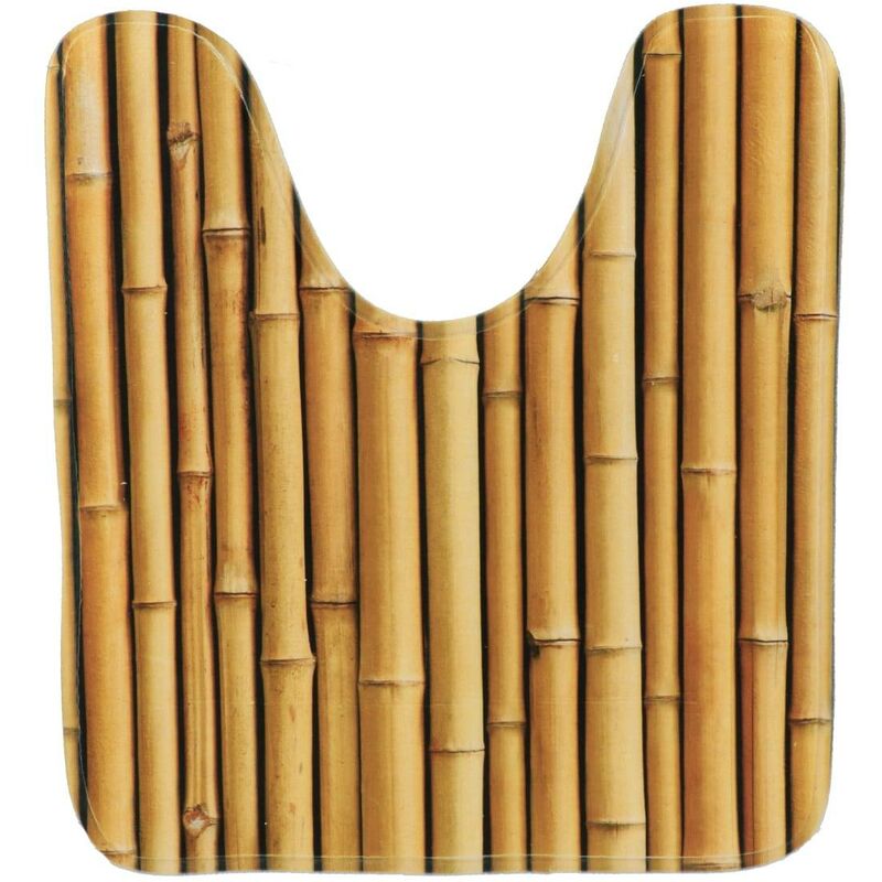 foto del prodotto contorno tappetino da bagno in microfibra stampato 45x50 cm mekong tendance