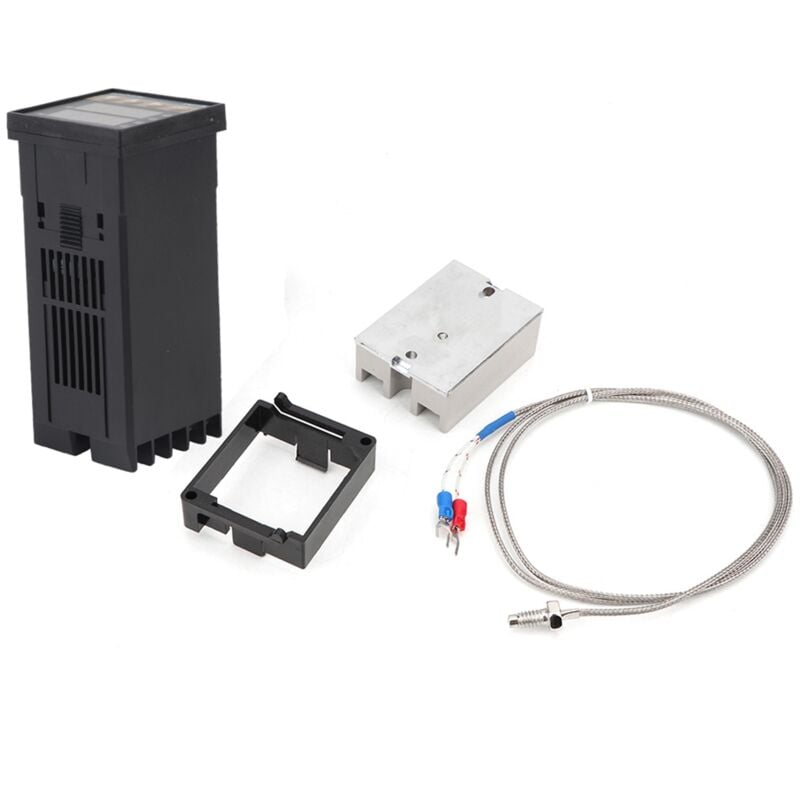 foto del prodotto contr leur de temp rature intelligent pid, contr leur de temp rature num rique rex-c100 relais à semi-conducteurs 40a thermocouple k kit gd 0 à