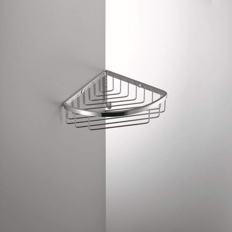 foto del prodotto contract cestino angolare semplice con gancio complementi cromato codice prod b96160cr colombo design