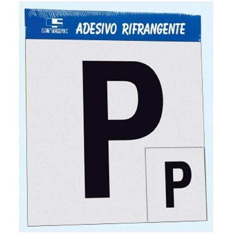 foto del prodotto contrassegno adesivo in vinile rifrangente p principiante, set di 2 a norma dpr