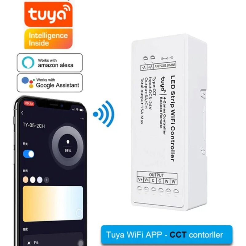 foto del prodotto controller 4 zone per strip led smart wifi cct tuya