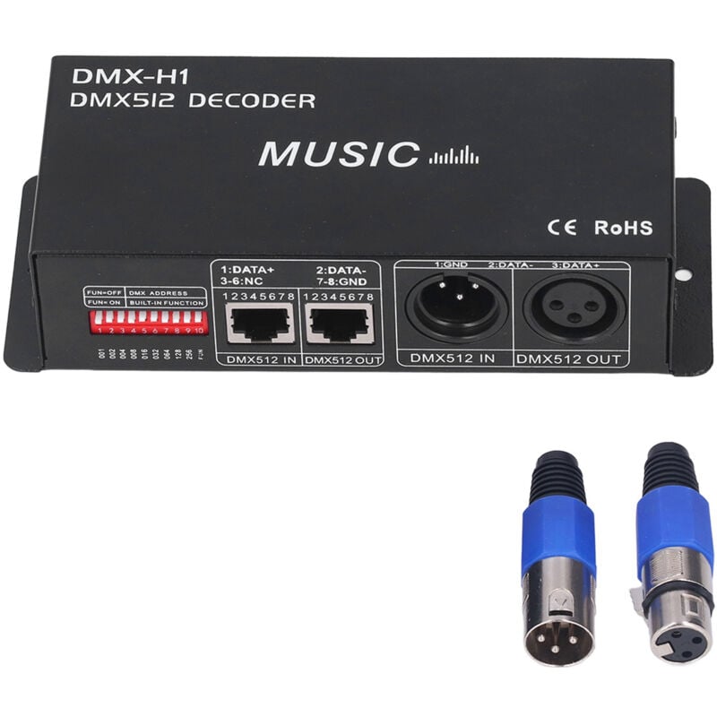 foto del prodotto controller decorder led dimmerabile rgb regolabile a 4 canali dmx 512 per bar hotel sober bars4a - eosnow