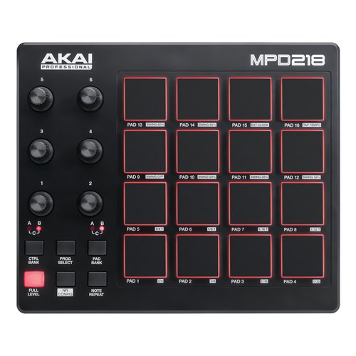 foto del prodotto controller disc jockey akai mpd 218 black