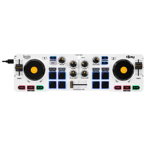 foto del prodotto controller disc jockey djcontrol mix bluetooth white 4780955