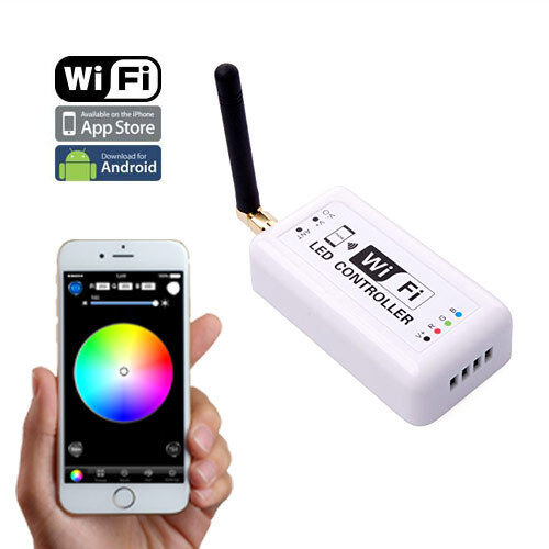 foto del prodotto controller modulo rgb wifi per strisce led da smartphone tablet android ios